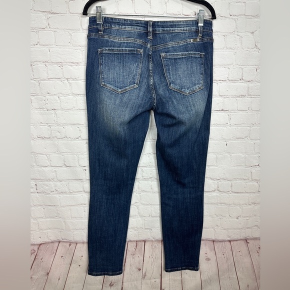 KANCAN STYLE #KC50500 BLUE DISTRESSED DENIM jeans, sz 9 28 stretch - Picture 3 of 5